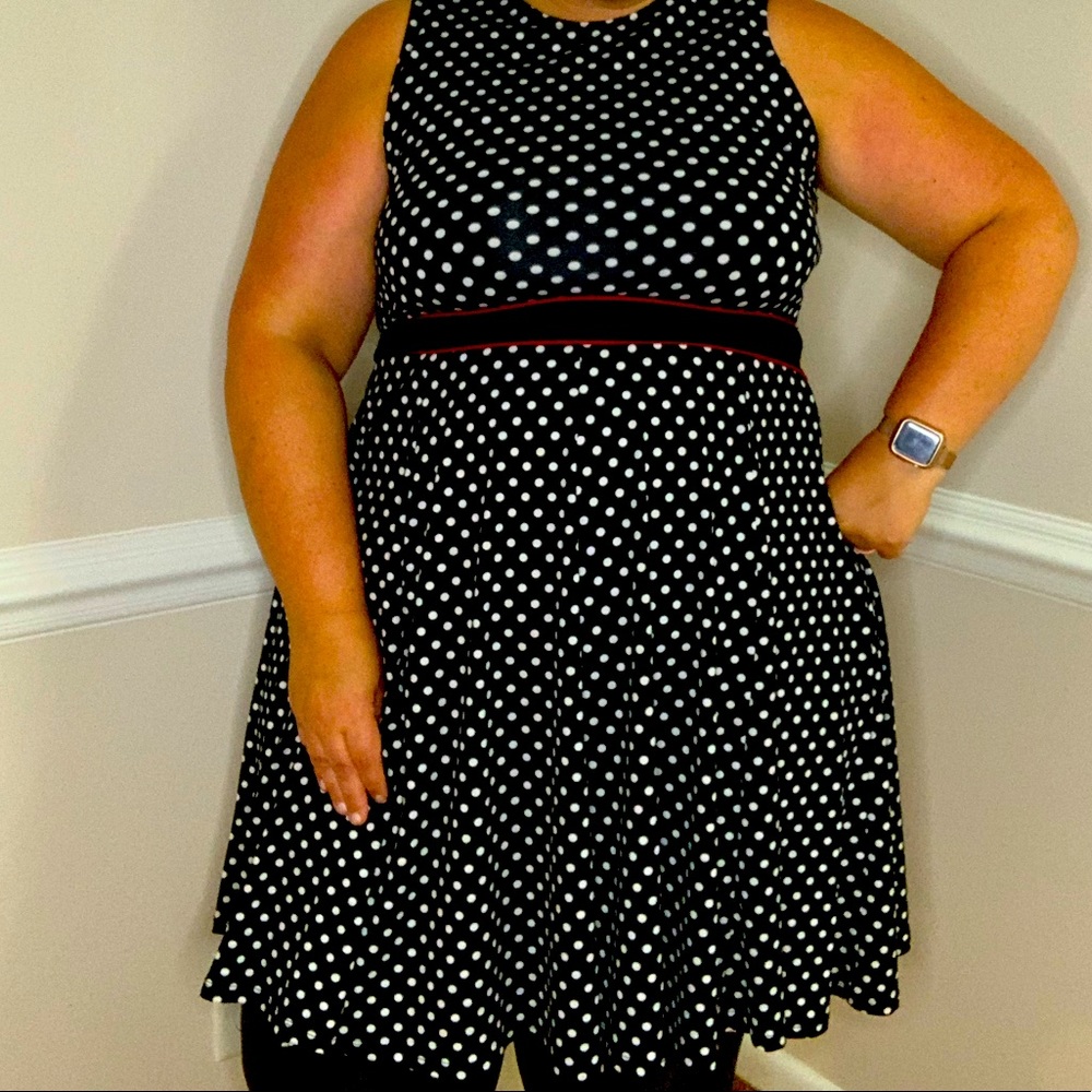 Fit & Flare Polka Dot Dress